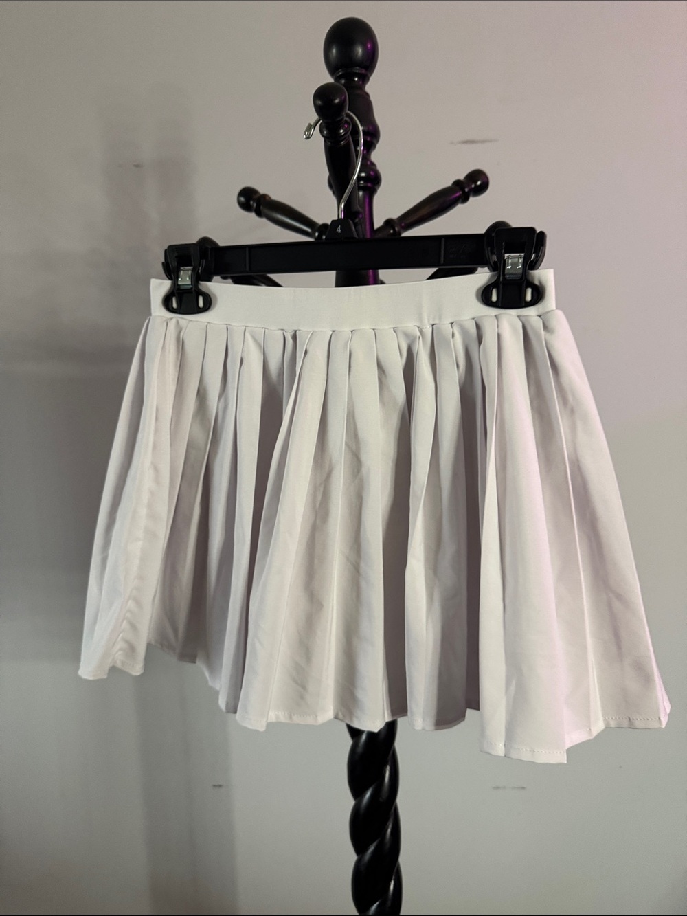 Baleaf Light Gray Pleated Skater Mini Skirt 19.T